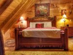Holly Hill Ocoee River area cabin rental- master bed